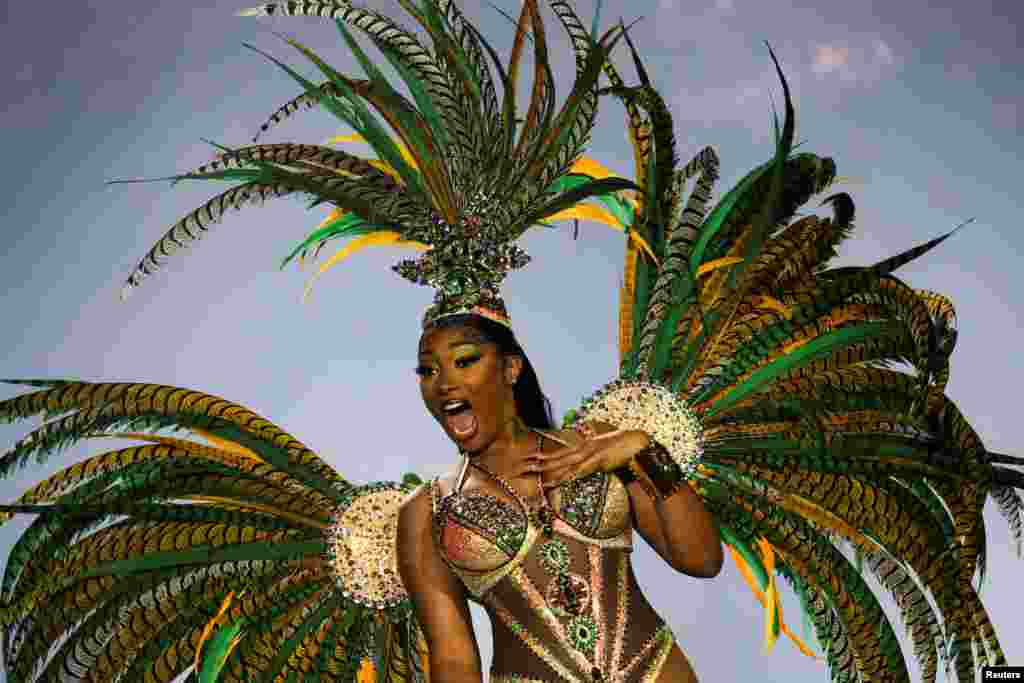 U.S. rapper Megan Thee Stallion performs during the Rock in Rio music festival in Rio de Janeiro, Brazil, Sept. 11, 2022. 