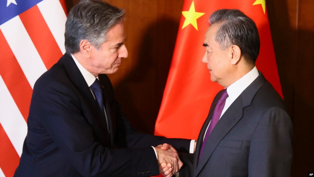 美國國務卿布林肯與中國外長王毅在慕尼黑安全會議期間舉行會晤。 （2024年2月16日）