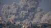 Smoke rises following an Israeli airstrike in the Gaza Strip, as seen from southern Israel, Oct. 23, 2023. 