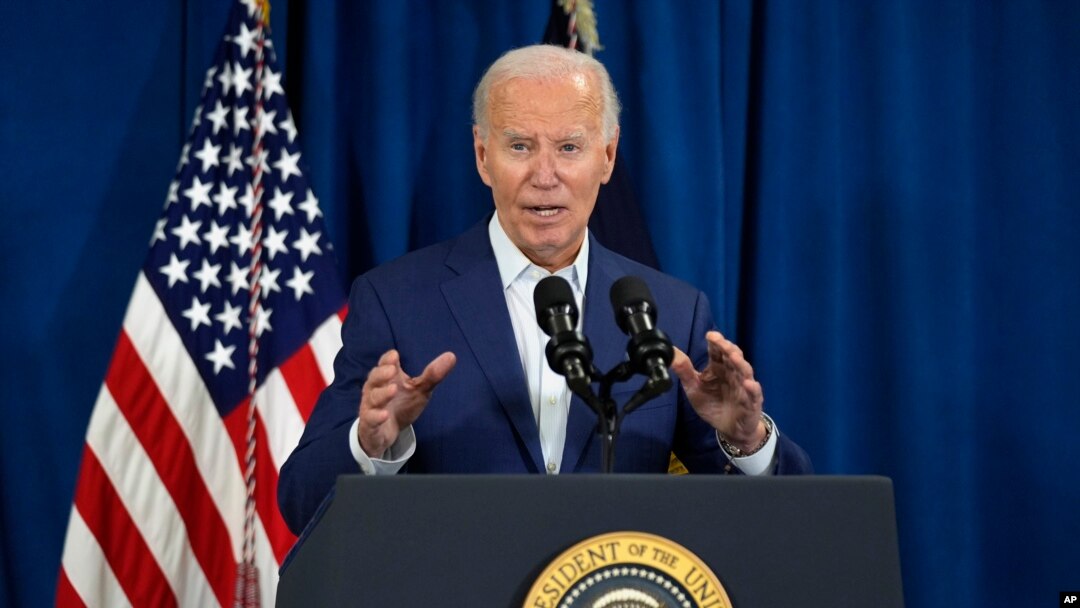 President Joe Biden speaks, July 13, 2024, in Rehoboth Beach, Deleware, addressing news that gunshots rang out at Republican presidential candidate former President Donald Trump's Pennsylvania campaign rally. 