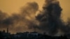 Smoke rises following an Israeli airstrike in the Gaza Strip, as seen from southern Israel, Oct. 15, 2023. 
