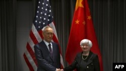 美國財長耶倫與中國副總理劉鶴在蘇黎世舉行會談。（2023年1月18日）