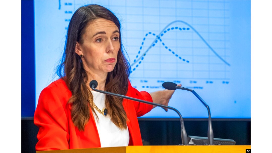 FILE - New Zealand Prime Minister Jacinda Ardern gestures during a press conference at parliament, in Wellington, New Zealand, March 23, 2022.