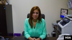 Sarah Al-Charif is director for Ruwwad Al Tanmeya Lebanon, which first launched in Lebanon in 2012, and focuses on helping the disadvantaged, December 2014. (J. Owens / VOA)