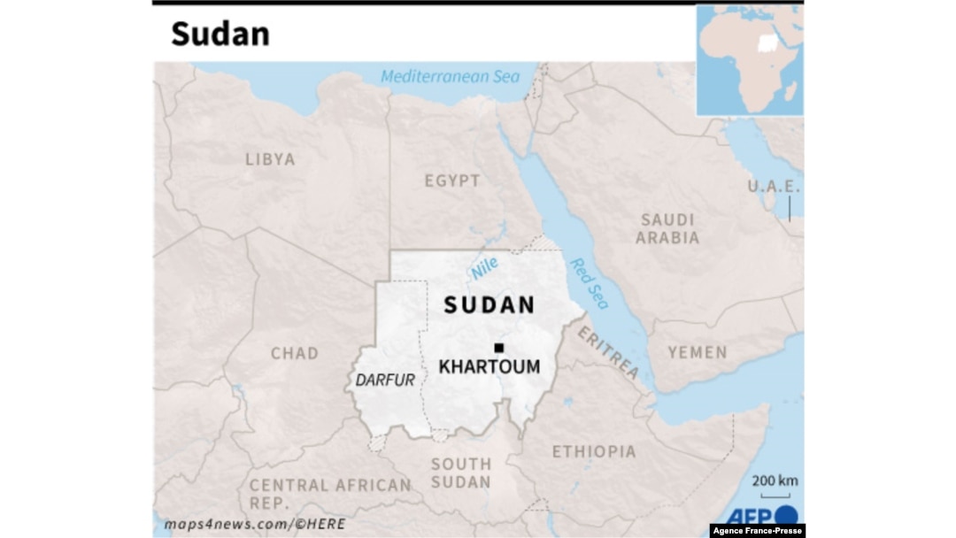 Map of Sudan and region