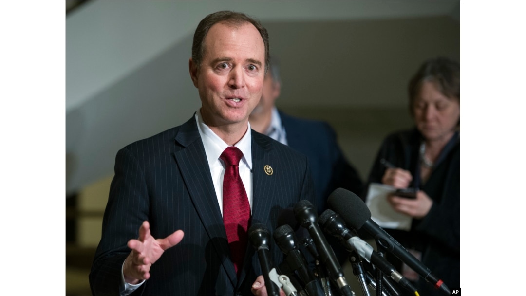 FILE - Rep. Adam Schiff, D-Calif. speaks to reporters on Capitol Hill, March 7, 2017.