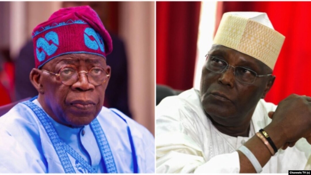 Shugaban Najeriya, Bola Tinubu, hagu, da tsohon mataimakin shugaban Najeriya, Atiku Abubakar