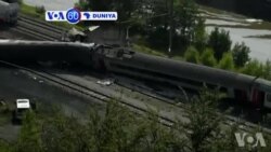 VOA60 DUNIYA: Wani Jirgin Kasa Mai Daukar Fasinja Yayi Karo Da Jirgin Kasan Daukan Kaya A Belgium