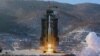 North Korea's Unha-3 rocket lifts off from the Sohae launching station in Tongchang-ri, Dec. 12, 2012.
