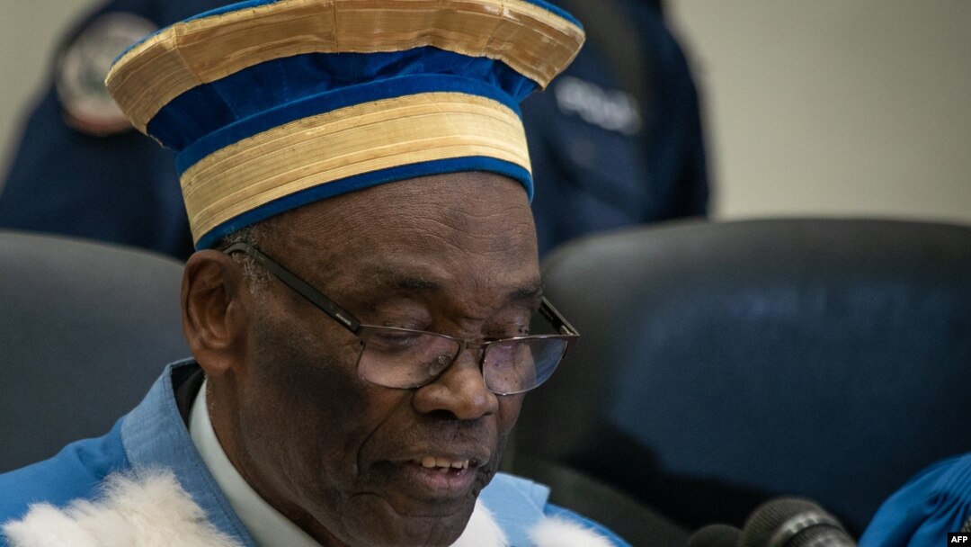 Président ya Cour constitutionnelle Benoït Lwamba Bintu na Kinshasa, 19 janvier 2019.