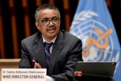 FILE - World Health Organization Director-General Tedros Adhanom Ghebreyesus.