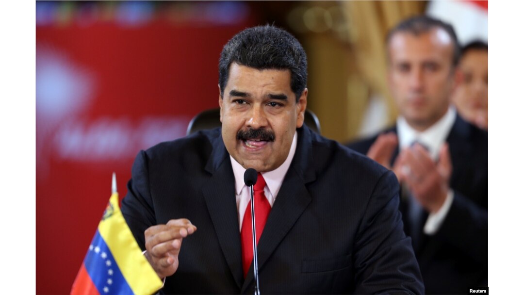 Venezuela's President Nicolas Maduro speaks during an ALBA alliance summit to mark fourth anniversary of the death of Venezuela's late President Hugo Chavez in Caracas, March 5, 2017.