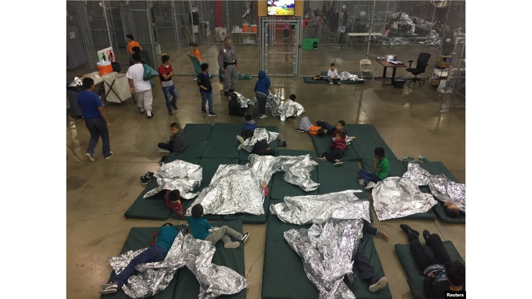 A view inside the U.S. Customs and Border Protection detention facility shows children at Rio Grande Valley Centralized Processing Center in Rio Grande City, Texas, June 17, 2018.