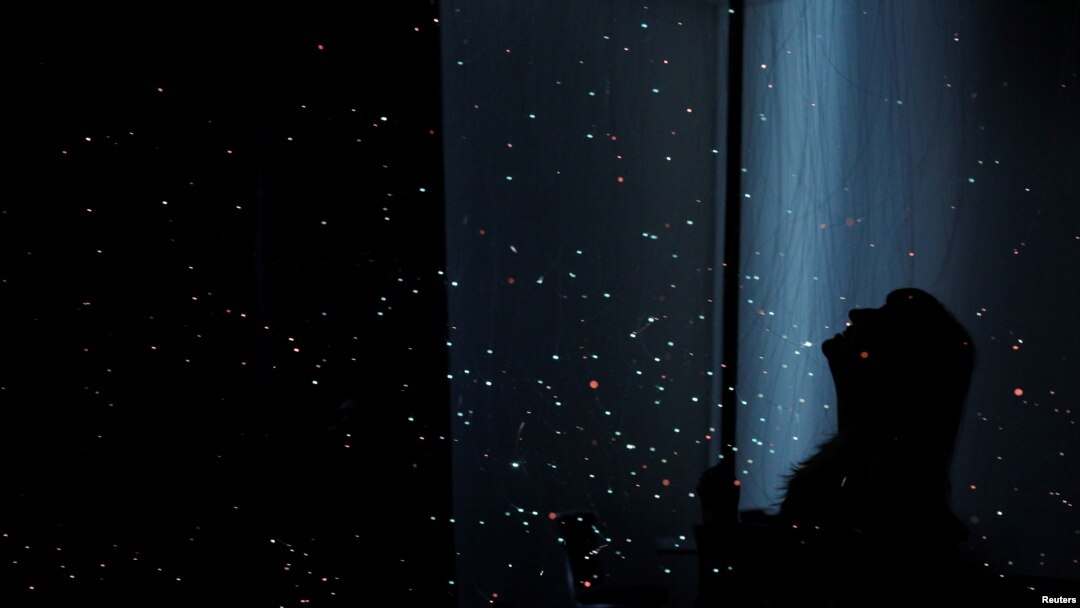 An attendee experiences the Optic Obscura installation at the South by Southwest (SXSW) Music Film Interactive Festival 2017 in Austin, Texas, March 10, 2017. 
