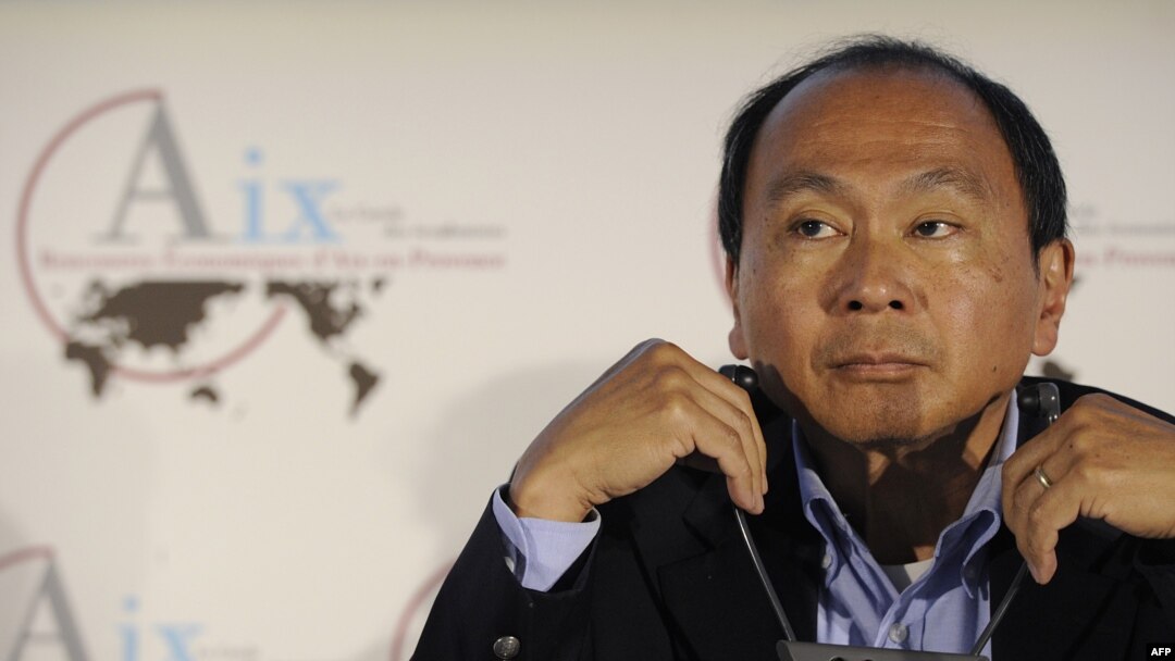 FILE - American political economist, chairman of the editorial board of The American Interest and author Francis Fukuyama, attends the 2013 Economic Forum in Aix-en-Provence, July 5, 2013.