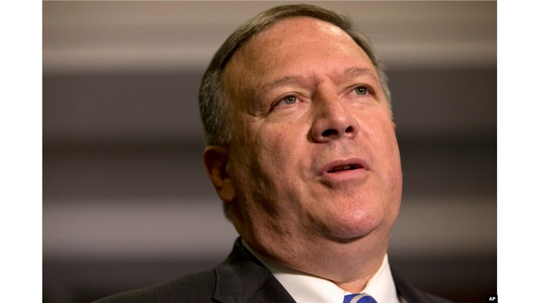 FILE - Rep. Mike Pompeo, R-Kansas, speaks on Capitol Hill in Washington.