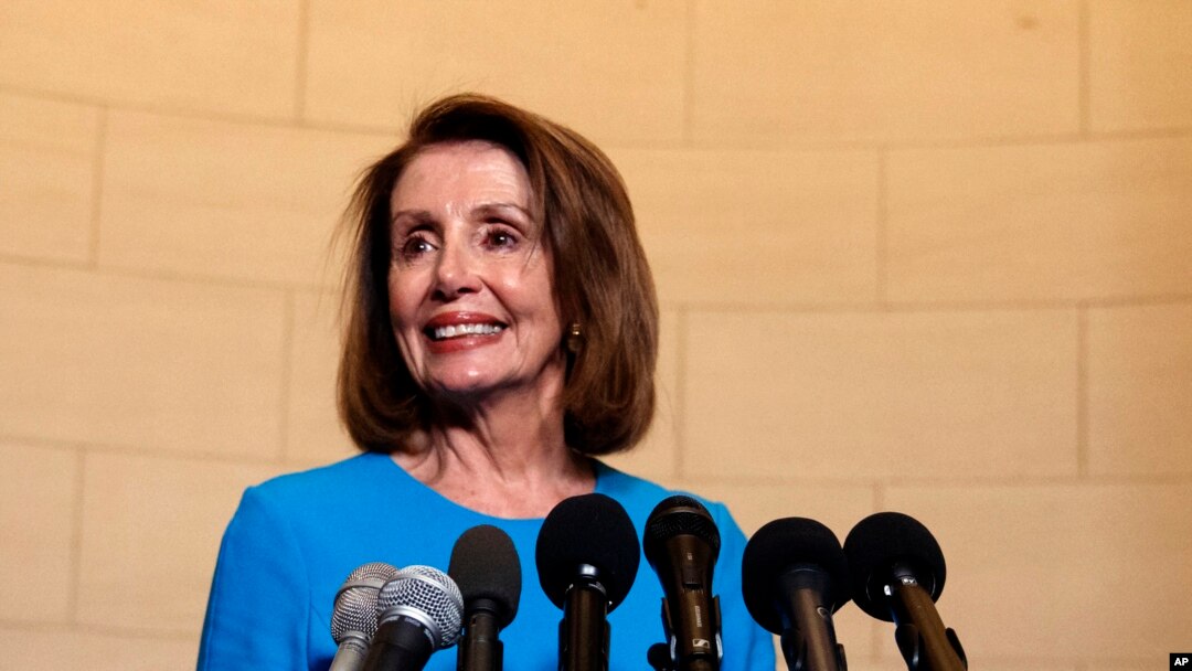 House Minority Leader Nancy Pelosi, D-Calif., arrives to speak to media at Longworth House Office Building on Capitol Hill in Washington, Wednesday, Nov. 28, 2018, to announce her nomination by House Democrats to lead them in the new Congress, Nov. 28, 2018.