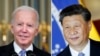 合成资料照片：美国总统乔·拜登(左)与中国国家主席习近平。