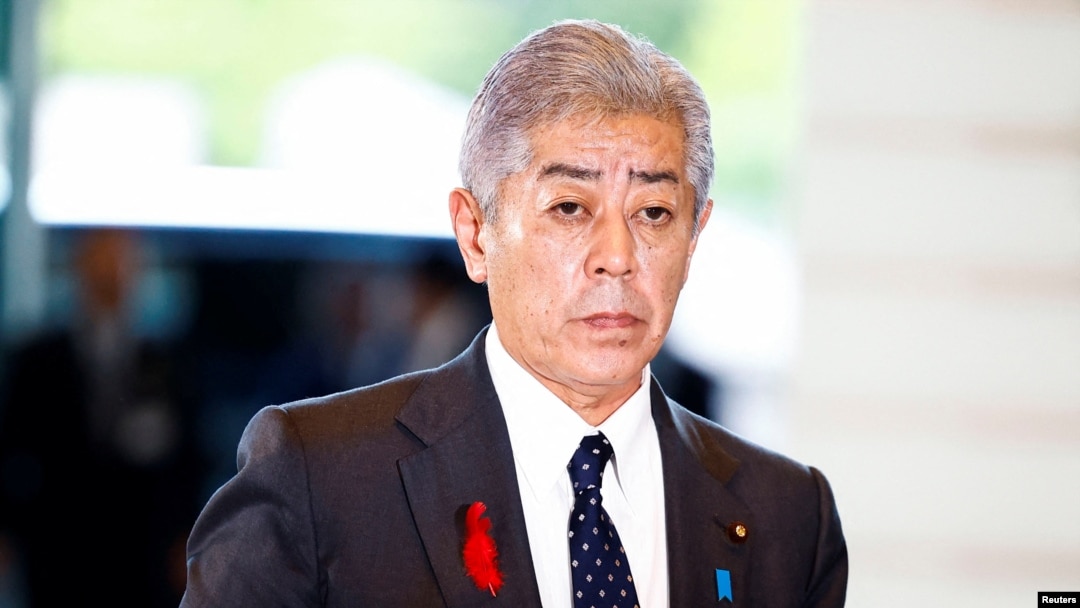 FILE - Japan's Foreign Minister Takeshi Iwaya arrives at Prime Minister Shigeru Ishiba's official residence in Tokyo, Oct. 1, 2024. 