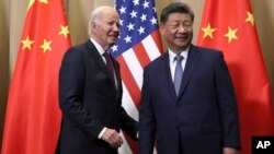 美国总统拜登和中国国家主席习近平在秘鲁首都利马举行双边会晤。(2024年11月16日)