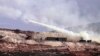 Turkish artillery fires toward Syrian Kurdish positions in Afrin area, Syria, from Turkish side of the border in Hatay, Turkey, Feb. 9, 2018. Turkish jets have resumed airstrikes in the Syrian Kurdish-run enclave of Afrin, the military and media reports 