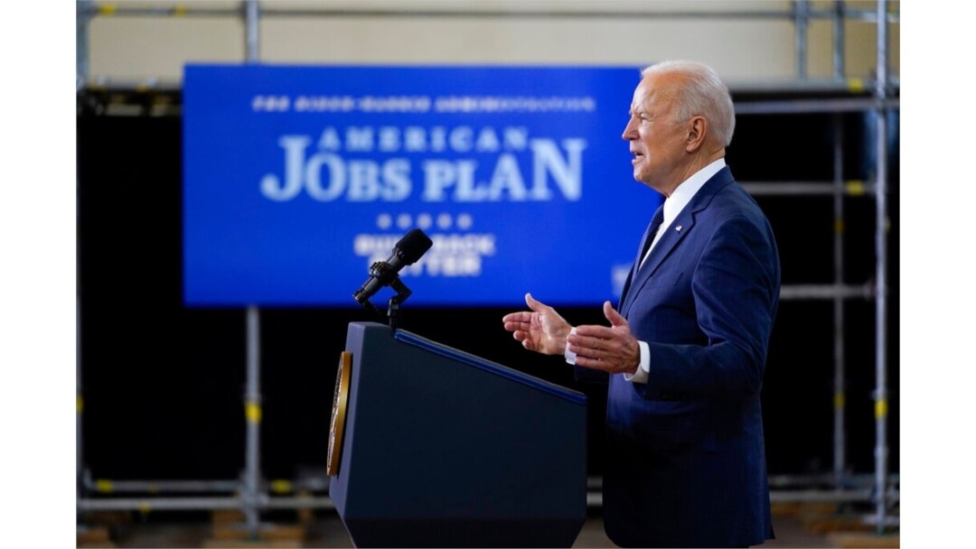 President Joe Biden speaks about infrastructure spending at Carpenters Pittsburgh Training Center, March 31, 2021, in Pittsburgh.