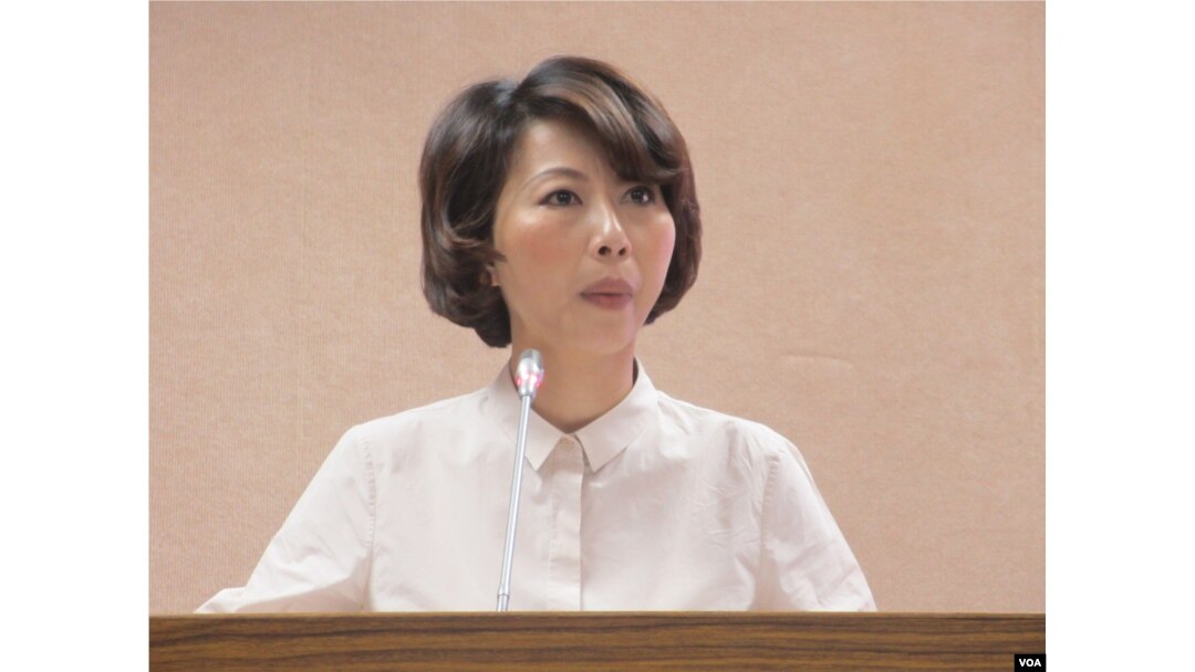 台灣執政黨民進黨立委陳亭妃。(美國之音張永泰拍攝)