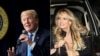 Donald Trump (esq) e Stephanie Clifford, conhecido por Stormy Daniels (dir)