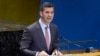 ARCHIVO - El presidente de Paraguay, Santiago Peña Palacios, se dirige a la Cumbre del Futuro, en la Asamblea General de las Naciones Unidas, el 23 de septiembre de 2024. (Foto AP/Richard Drew, Archivo).