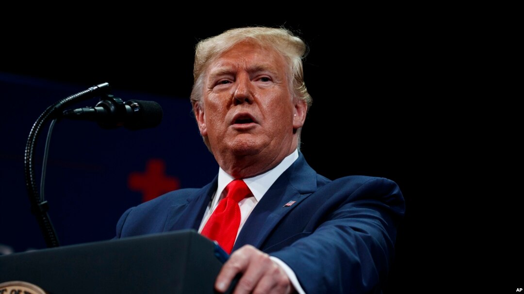 President Donald Trump delivers remarks at the Sharon L. Morse Performing Arts Center in The Villages, Florida, Oct. 3, 2019.