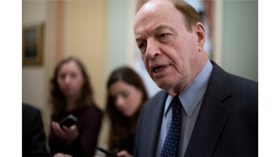 Sen. Richard Shelby, R-Ala., a senior member of the Senate Finance Committee, talks to reporters in Washington, Feb. 13, 2020.