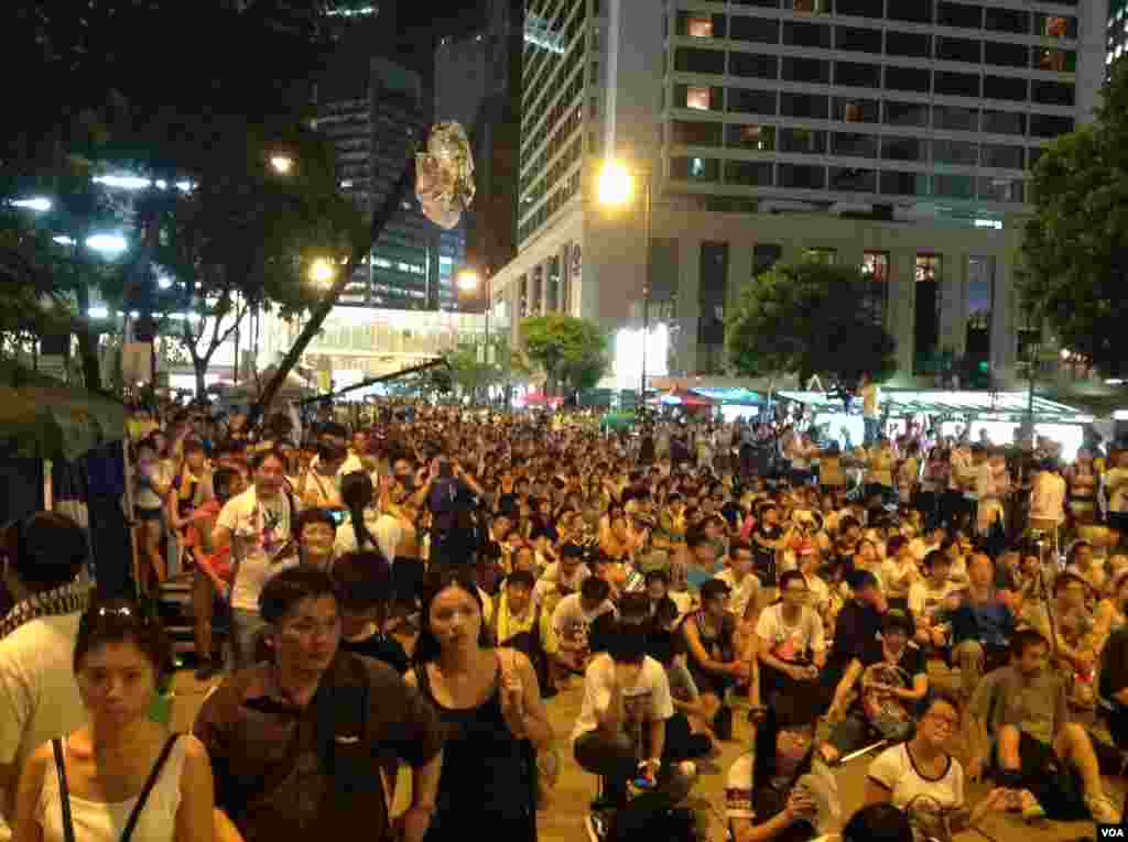 香港七一大遊行現場實拍(美國之音海彥拍攝)