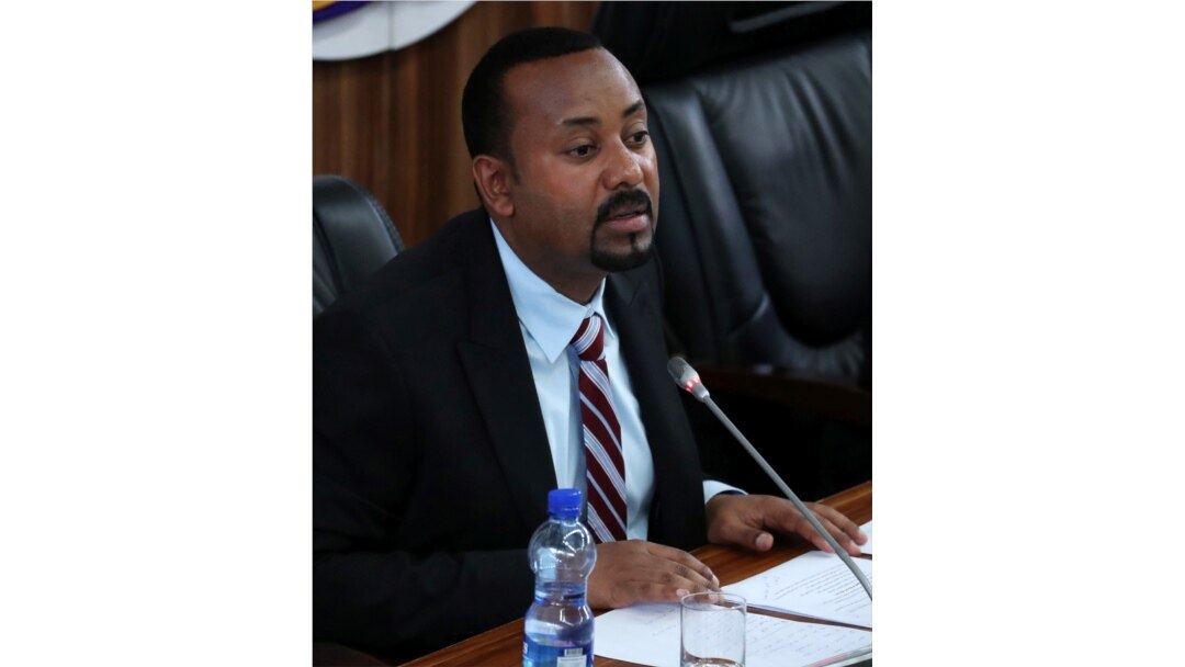 FILE - Ethiopia’s Prime Minister Abiy Ahmed speaks during a session with the Members of the Parliament in Addis Ababa, Ethiopia, Oct. 22, 2019.