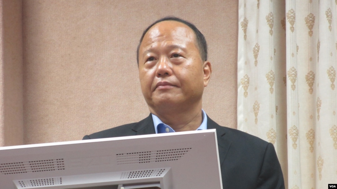 台灣國防部常務次長柏鴻輝中將。（美國之音張永泰拍攝）