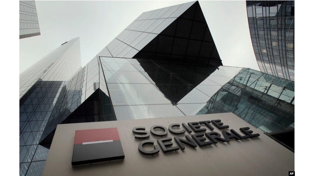 FILE - A view of the Societe Generale bank headquarters in La Defense, west of Paris, Wednesday, Feb. 13, 2013.