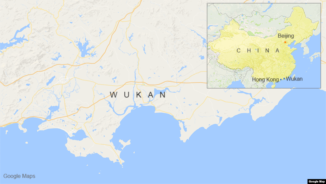 Wukan, China, map