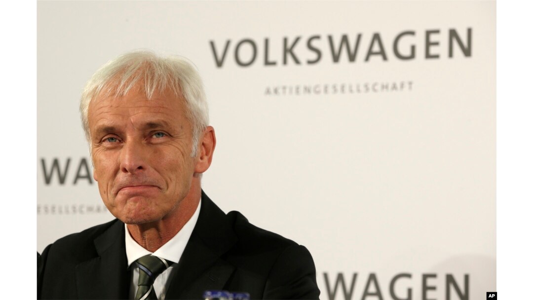 Newly appointed Volkswagen CEO Matthias Mueller in Wolfsburg, Germany, Sept. 25, 2015,