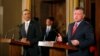 Jordan's King Abdullah speaks during a joint news conference with U.S. President Barack Obama at Al-Hummar Palace in Amman, March 22, 2013. 