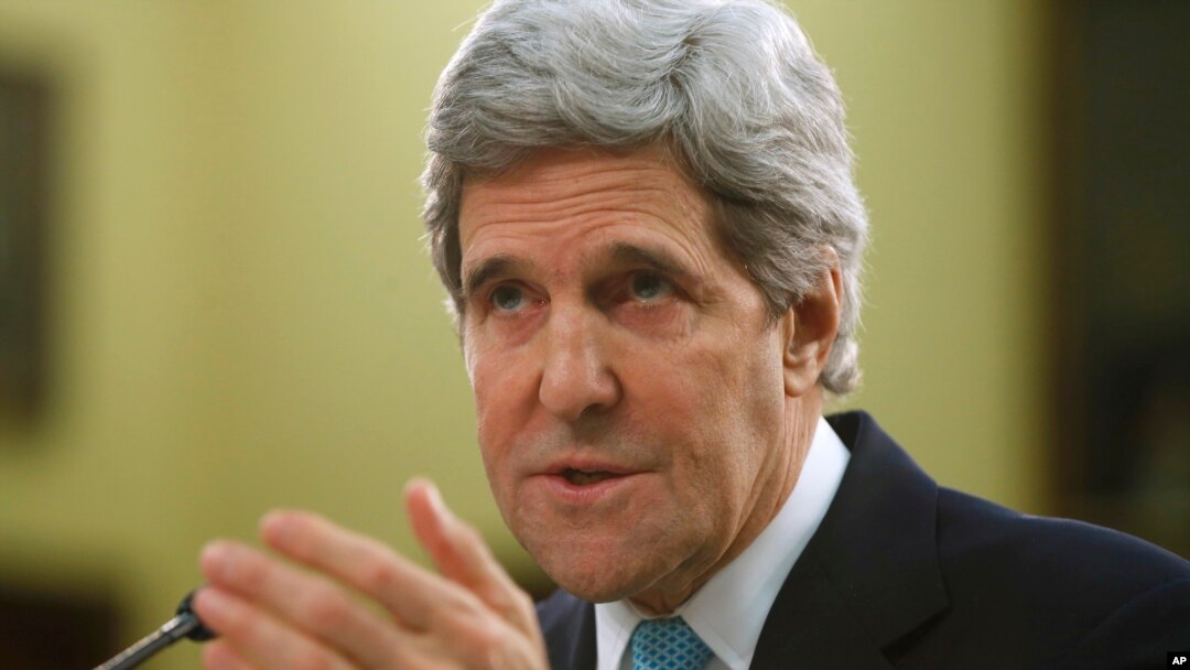 Secretary of State John Kerry testifies on Capitol Hill in Washington, March 12, 2014.