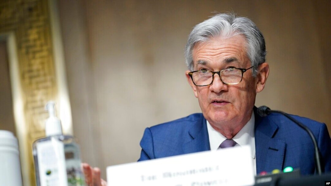 FILE - Chairman of the Federal Reserve Jerome Powell speaks during a Senate Banking Committee hearing on Capitol Hill in Washington, Dec. 1, 2020.