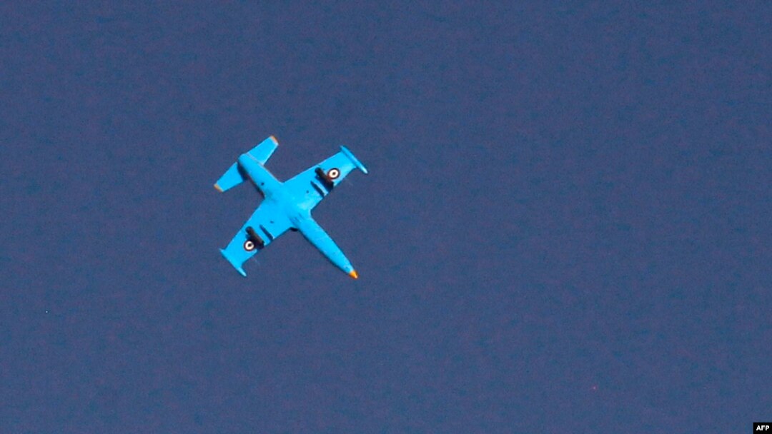 FILE - A Syrian warplane is seen July 25, 2018. A Turkish fighter jet downed a Syrian regime warplane over the northwestern Idlib province on March 3, 2020, according to the Syrian Observatory for Human Rights war monitor.