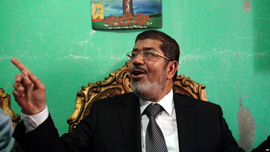 Egyptian presidential candidate Mohamed Morsi, of the Muslim Brotherhood, at his home in the Delta Village, Edwa, April 23, 2012 