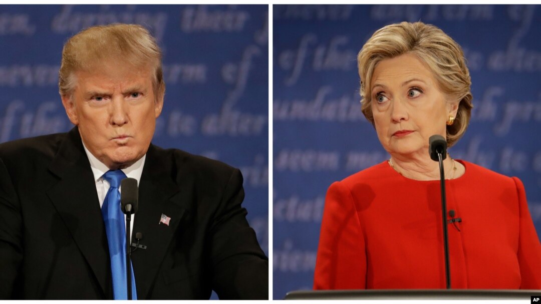 The first presidential debate between Republican nominee Donald Trump, left, and Democratic nominee Hillary Clinton, was held at Hofstra University in Hempstead, N.Y., Sept. 26, 2016.