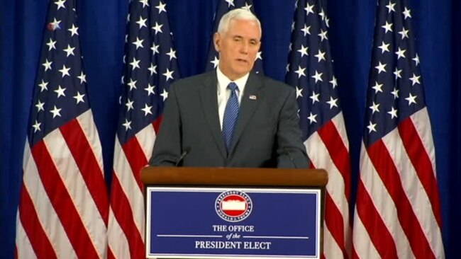 Vice President-elect Mike Pence Thanks Obama for Smooth Transition
